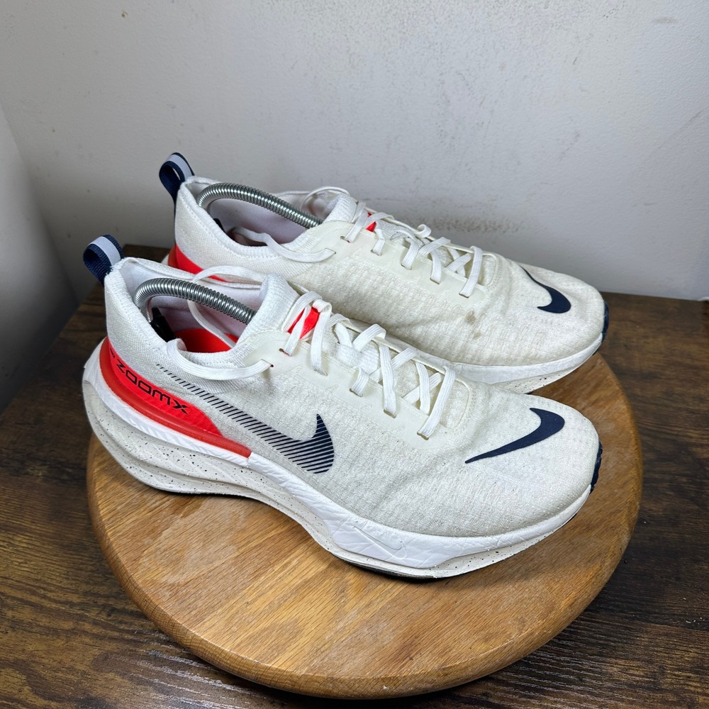 Nike ZoomX Invincible Run 3 White Bright Crimson Men's Shoes DR2615-101 Size 11